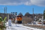 BNSF 6368 during a rare snow event